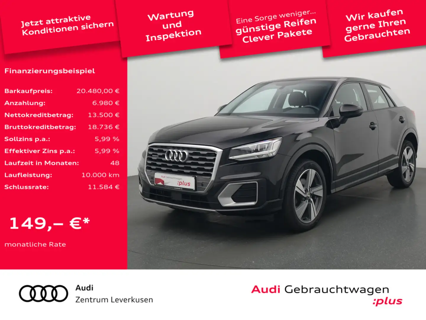 Audi Q2 Sport quattro S TRON AHK NAVI SHZ PDC Schwarz - 1