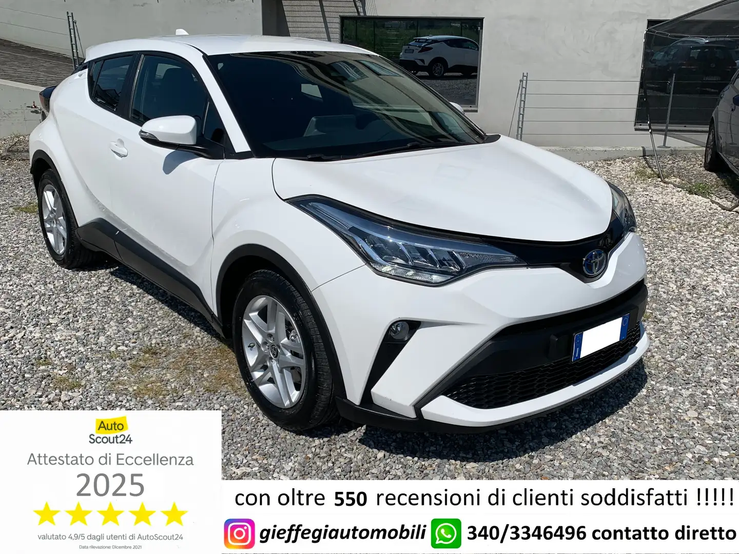 Toyota C-HR 1.8h Business e-cvt Bianco - 1