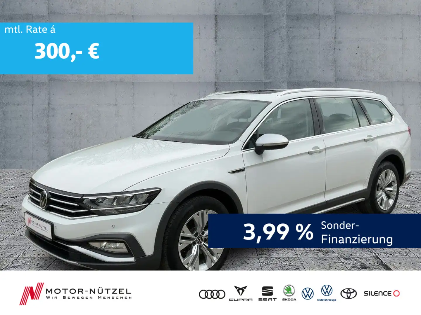 Volkswagen Passat Alltrack 2.0 TDI DSG 4M LED+NAVI+AHK+PANO Wit - 1