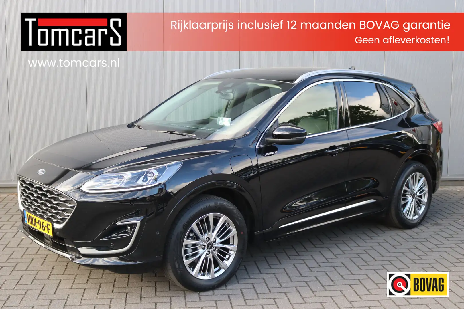Ford Kuga 2.5 PHEV Vignale Elektr.trekhaak/Open-dak/Winter-p Zwart - 1