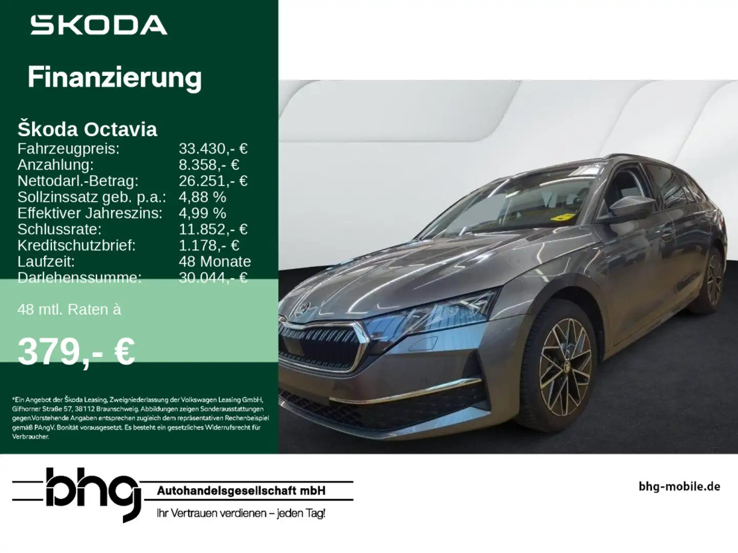 Skoda Octavia Combi 2.0 TDI DSG Selection #PANO #HEAD- Gris - 1