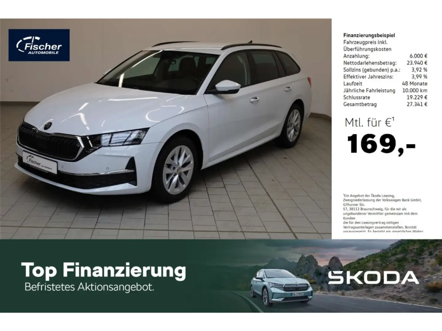 Skoda Octavia Combi 1.5 TSI e-TEC Selection DSG AHK Weiß - 1