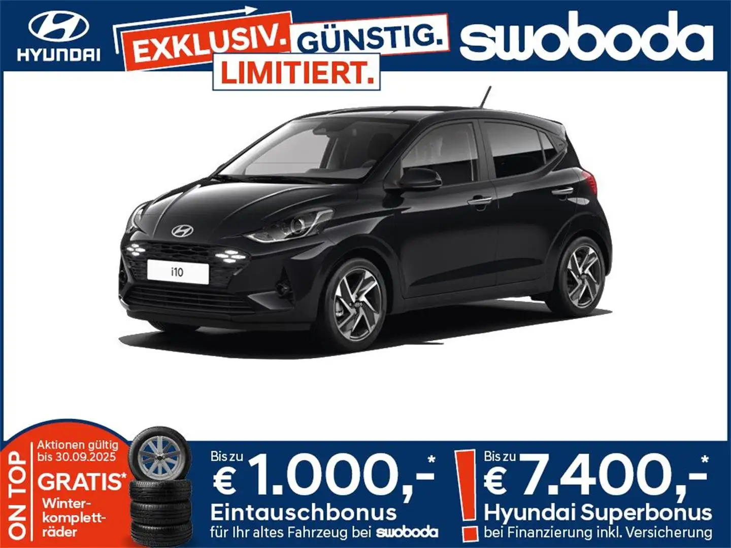 Hyundai i10 GO Plus 1,2 AMT a5bu3 Zwart - 1