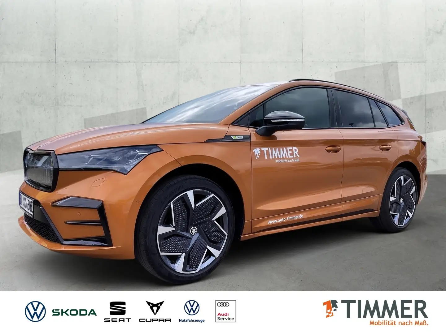 Skoda Enyaq RS Suite *AHK*Pano*MaxxPaket*21Zoll" Portocaliu - 1