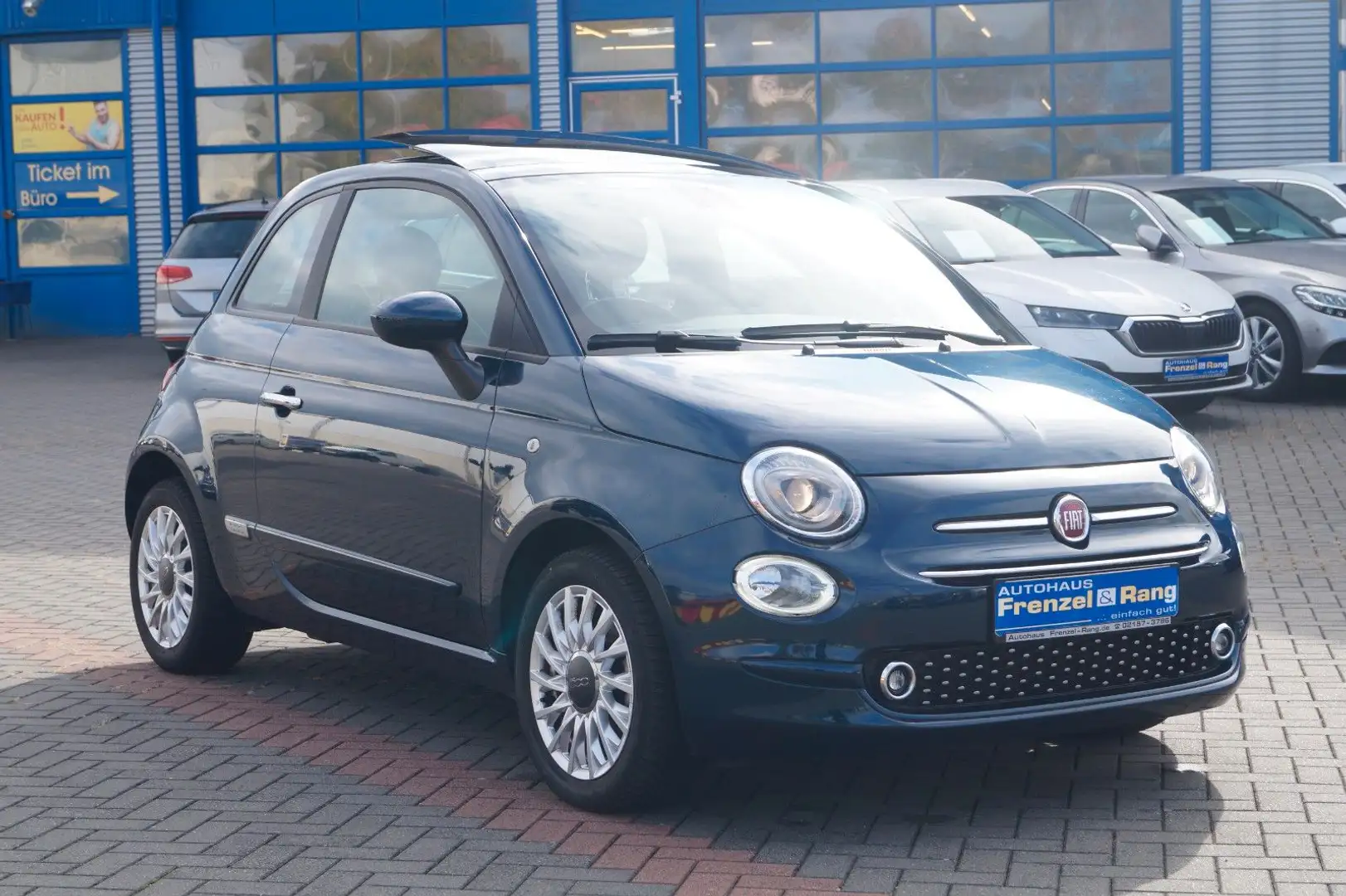 Fiat 500 *Schiebedach*Allwetter*Navi*PDC* Blau - 1