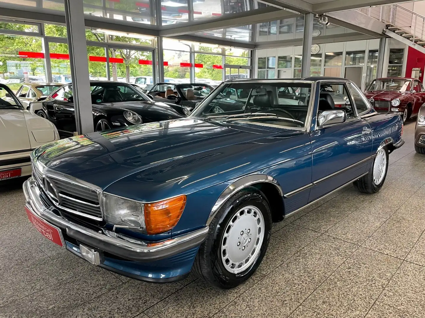 Mercedes-Benz 500 SL - dt. Fzg.- 1. Hd. - MB-KD-Heft- TOP! Blu/Azzurro - 1