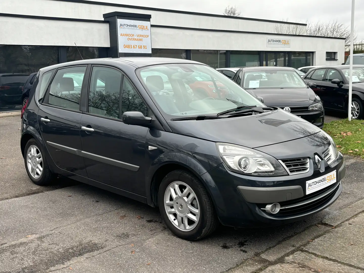 Renault Scenic 1.6i, 11/2008, 115.495km, PDC, GPS, 12m Garantie Grijs - 2