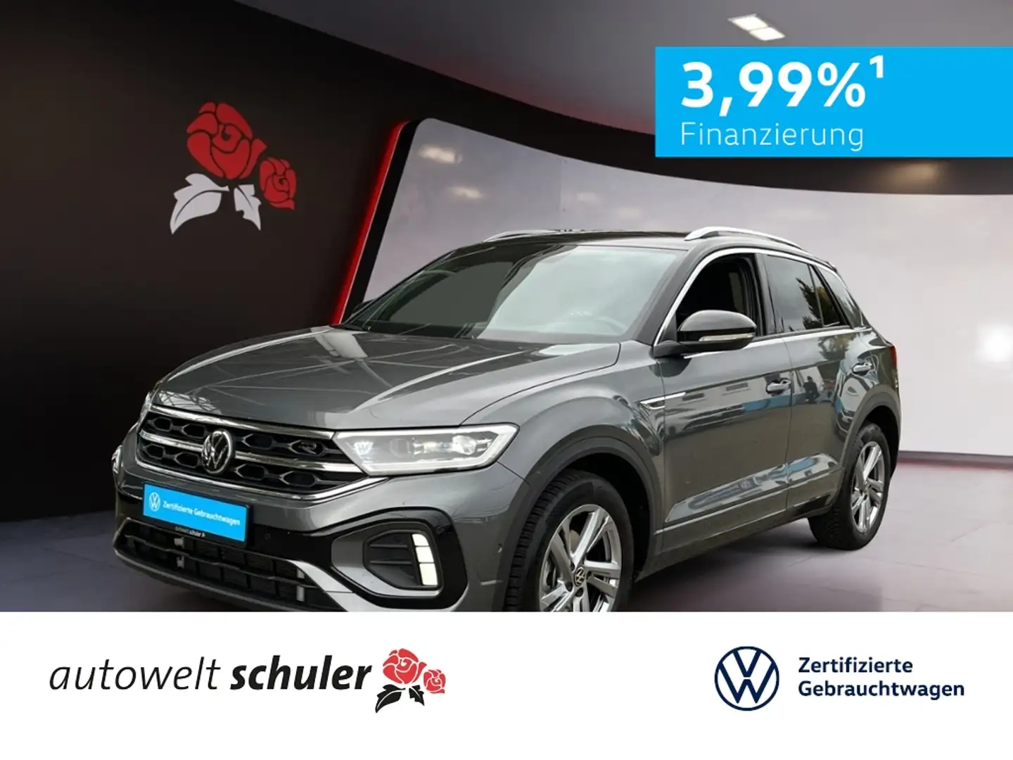 Volkswagen T-Roc 1,5 TSI DSG R-Line AHK LED Kamera Navi Gris - 1