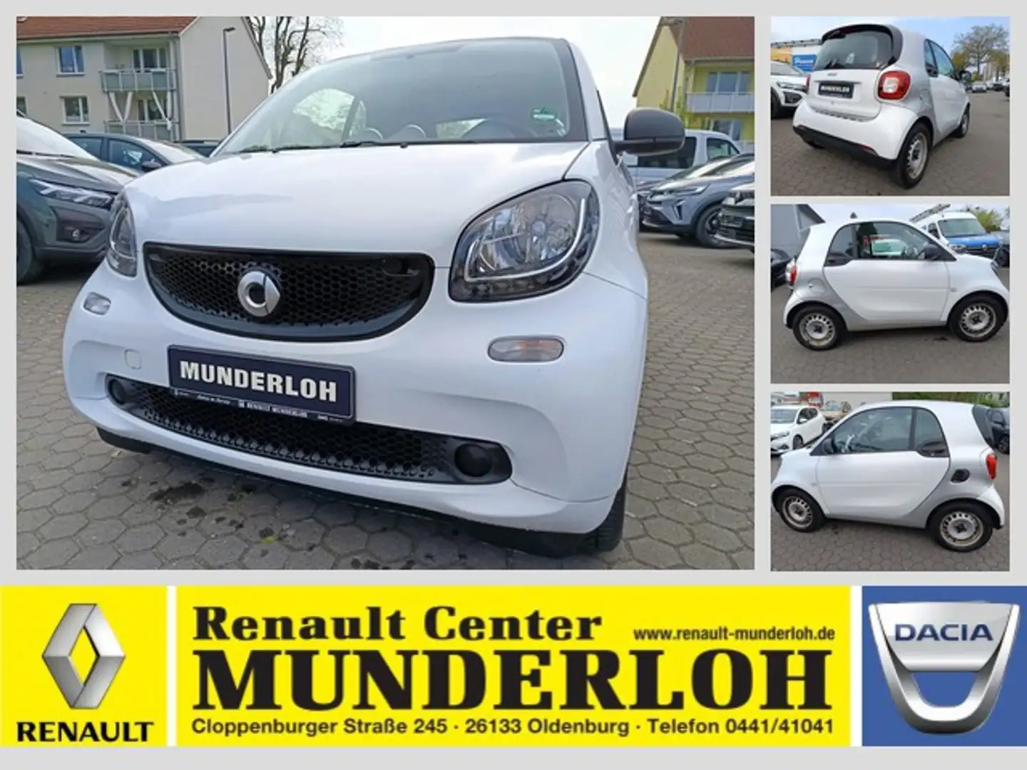 smart forTwo Basis 52kW Bílá - 1