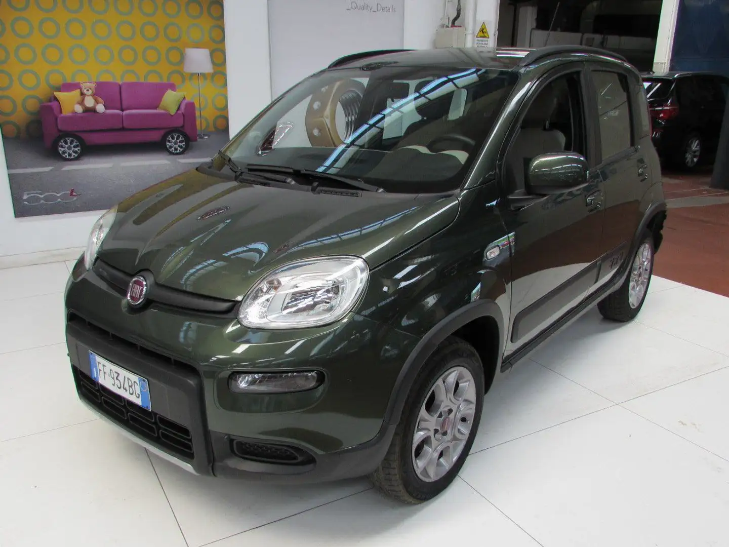 Fiat Panda 1.3 mjt 95cv 16v 4x4 Km. 47.150 Groen - 1