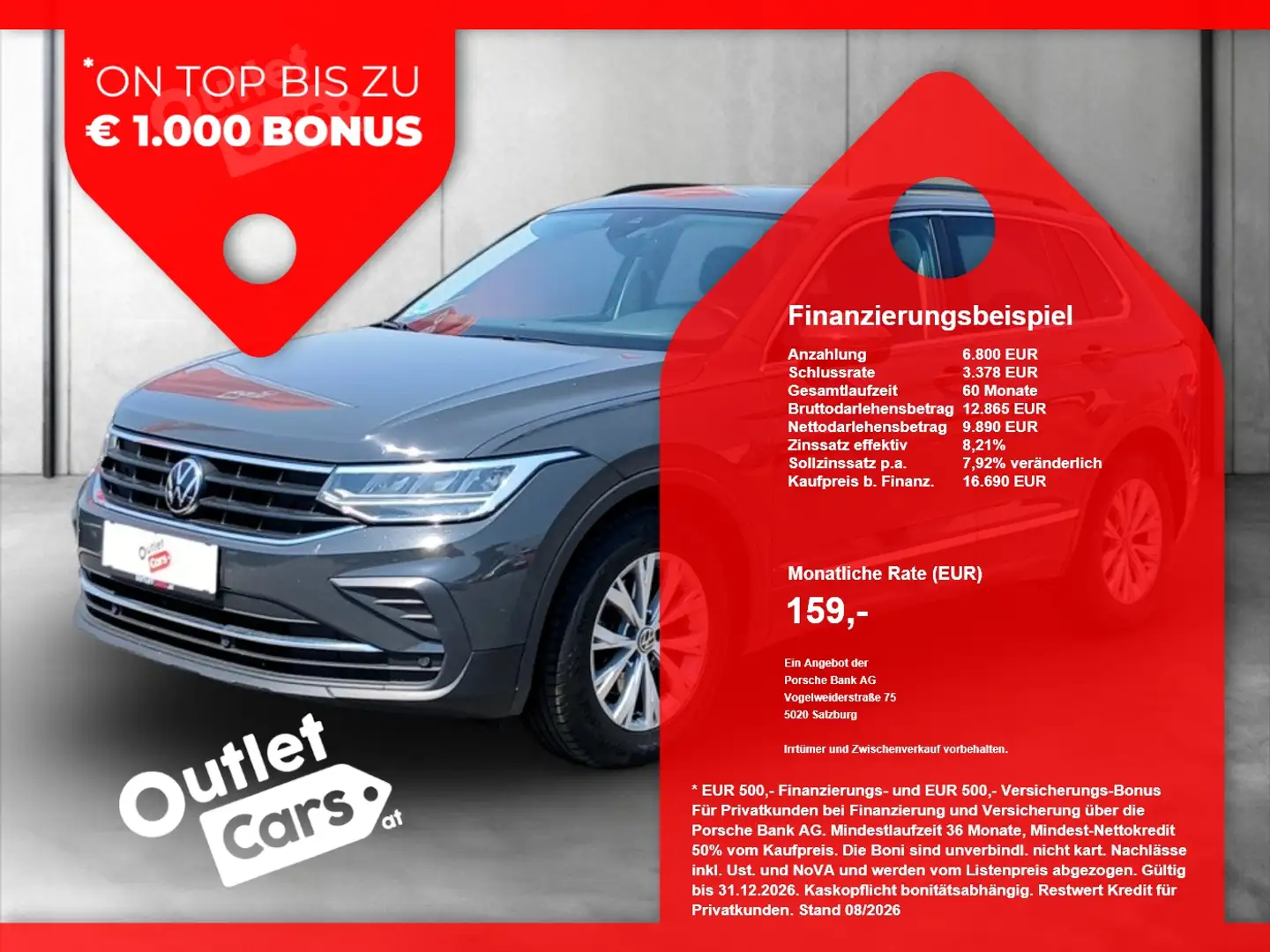 Volkswagen Tiguan 2.0 TDI Life ASSIST+LED+RADAR+MEGAPREIS Grau - 1