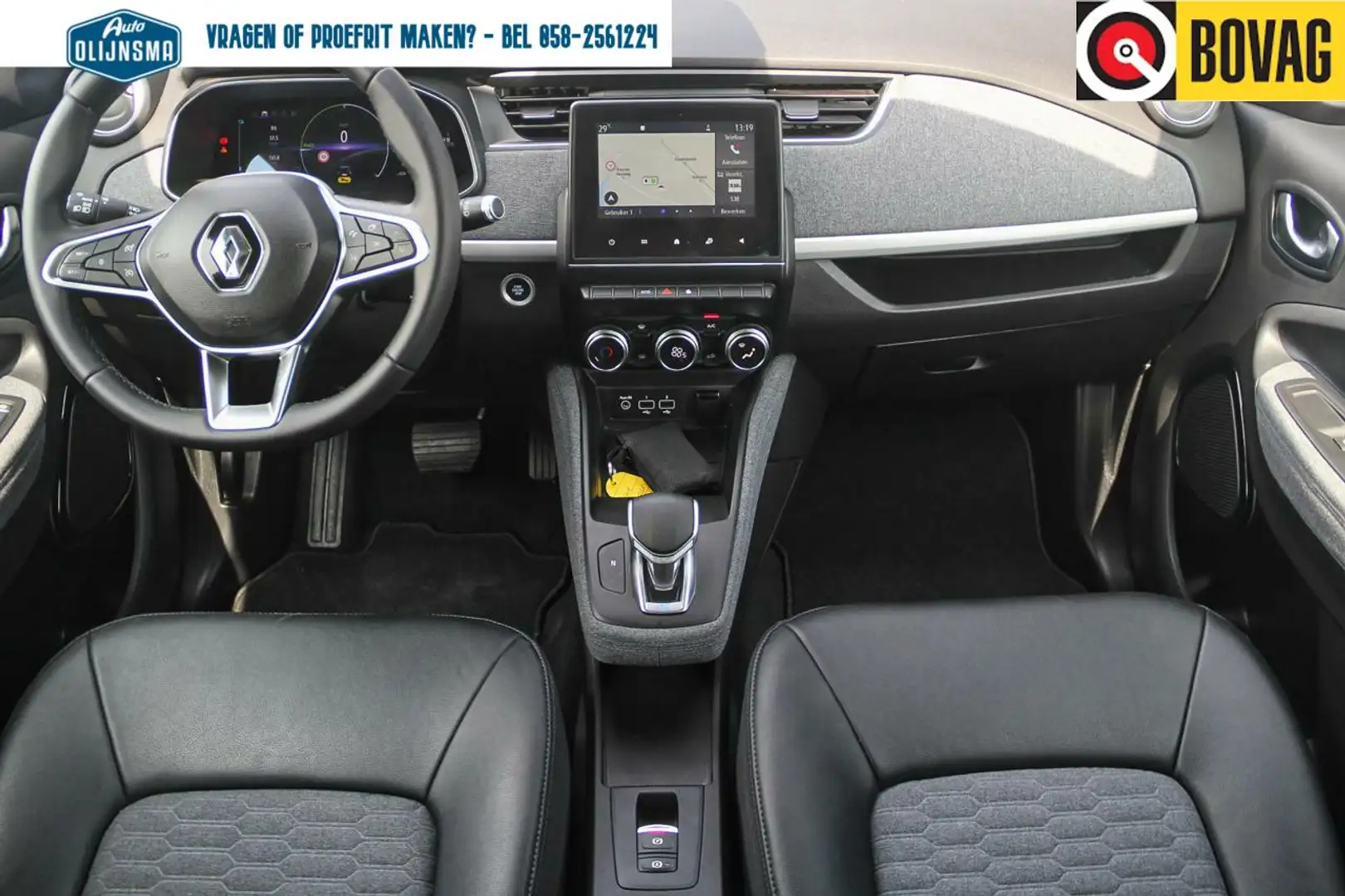 Renault ZOE 50kWh ZE|Half leer|Accuhuur|LMV|LED|€12.494incl.BT Zwart - 2