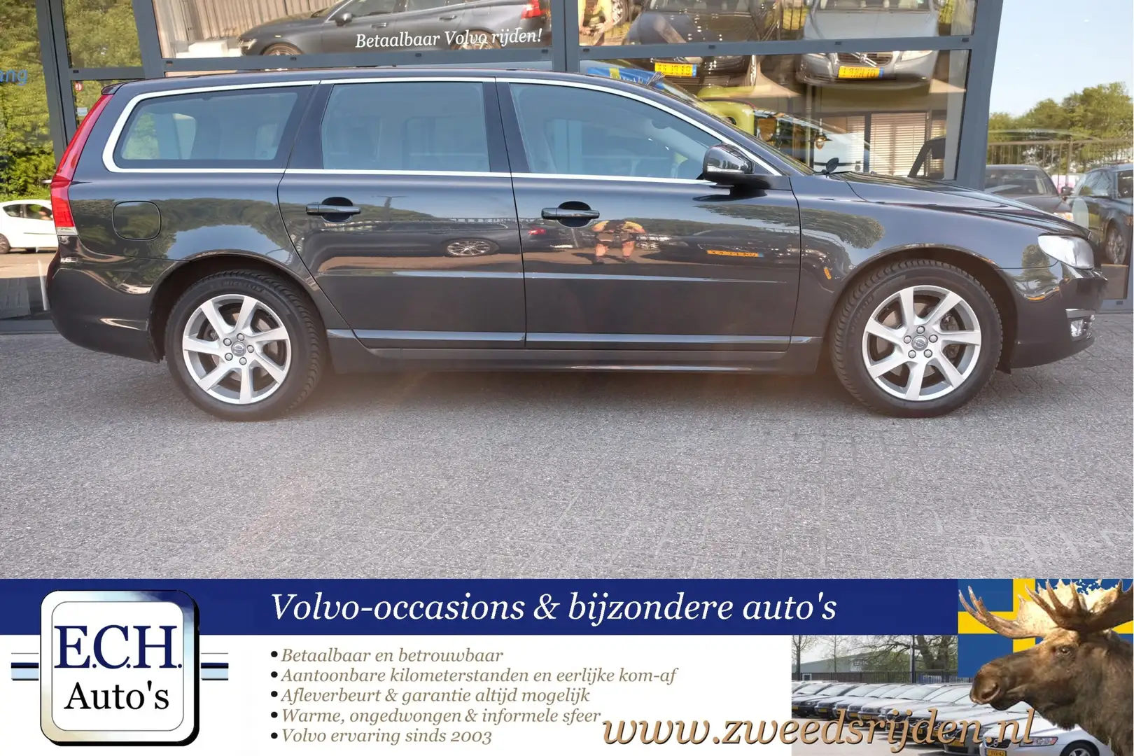 Volvo V70 2.4 D5 215 pk Aut. AWD Leer, Xenon, Navi, Stoelver Gris - 2