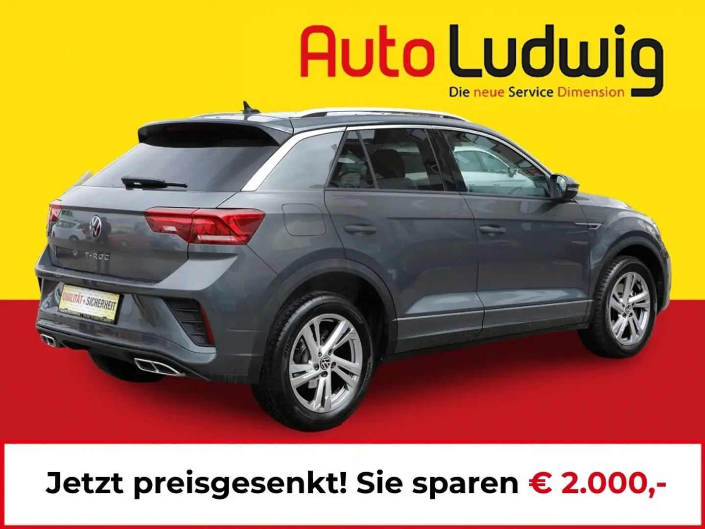 Volkswagen T-Roc 2,0 TDI R- LINE*DIGI COCKPIT*APP CONNECT*LED*SH... Grau - 2