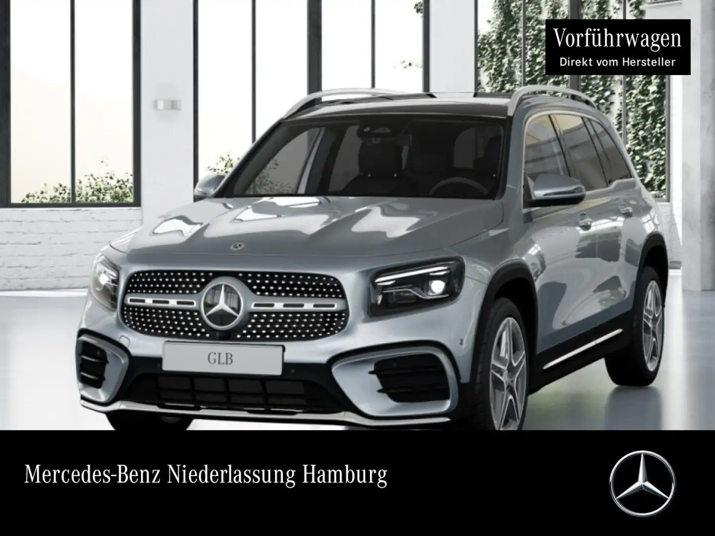 Mercedes-Benz GLB 200 AMG+PANO+360°+AHK+MULTIBEAM+TOTW+KEYLESS Silber - 1