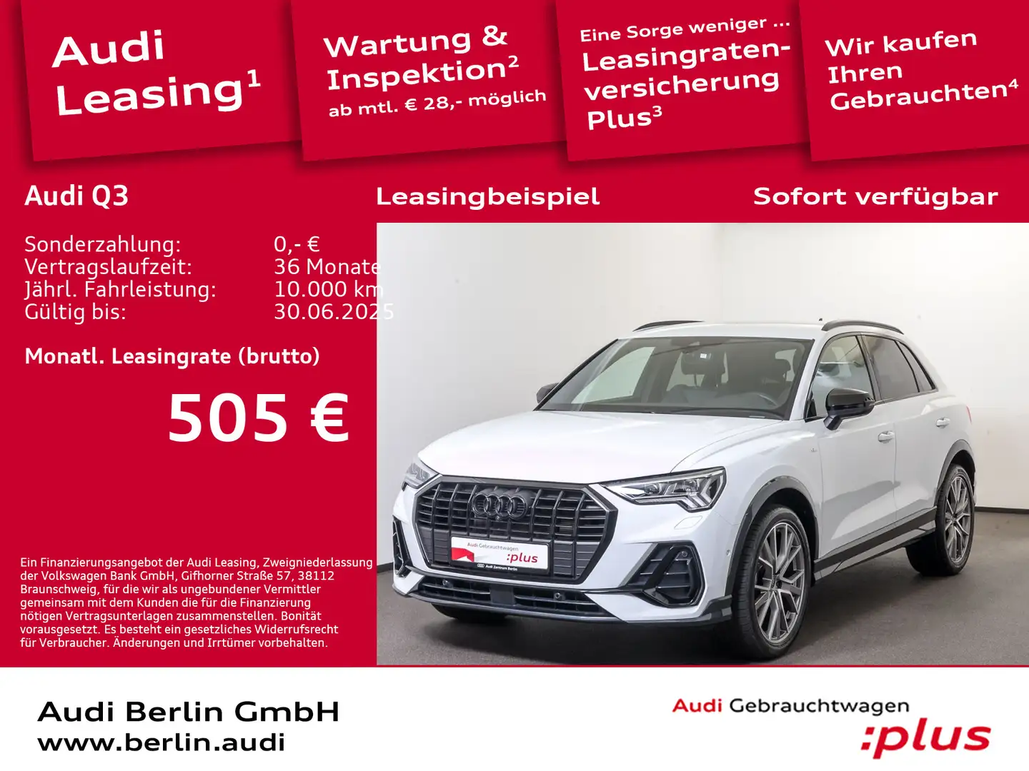 Audi Q3 S line 35 TFSI S tr. 360°K PDC MATRIX NAVI Weiß - 1