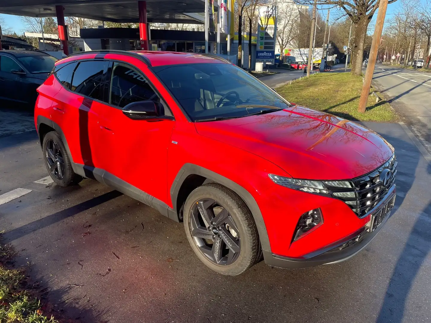 Hyundai TUCSON 1.6 T-GDI Blackline ACC AUT Akustikglas Rot - 2