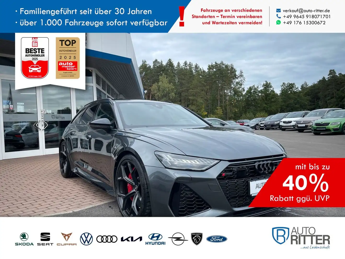 Audi RS6 Avant performance Keramik+Pano+StandHzg+B... Grau - 1