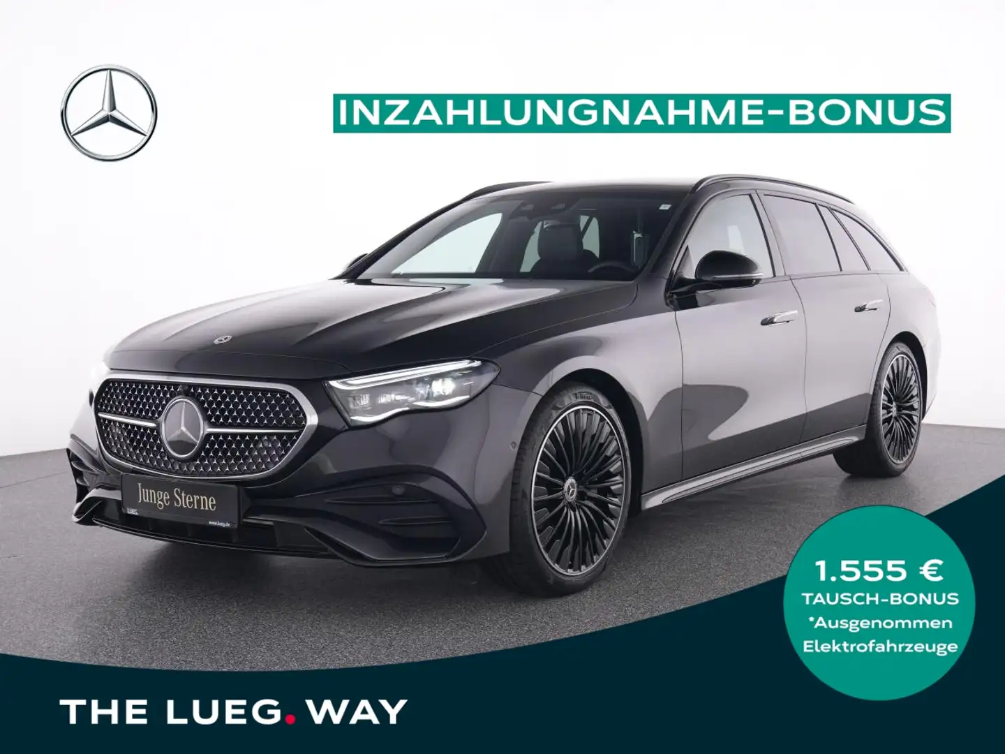 Mercedes-Benz E 200 T AMG+MBUX+DLight+KeylGo+Night+AHK+20"+360 Grau - 1