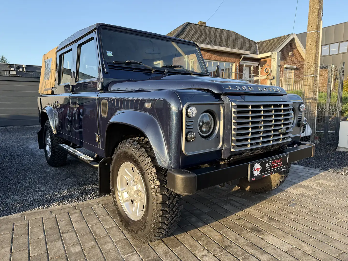 Land Rover Defender 2.4Crew Cab-110🔝117.242 km🔝Utilitaire Bleu - 2