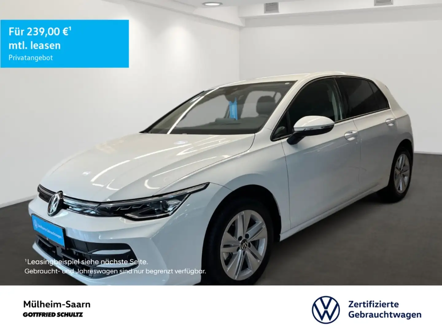 Volkswagen Golf VIII Lim. 1.5 eTSI DSG Navi Sitzheizung APP-Connec Weiß - 1