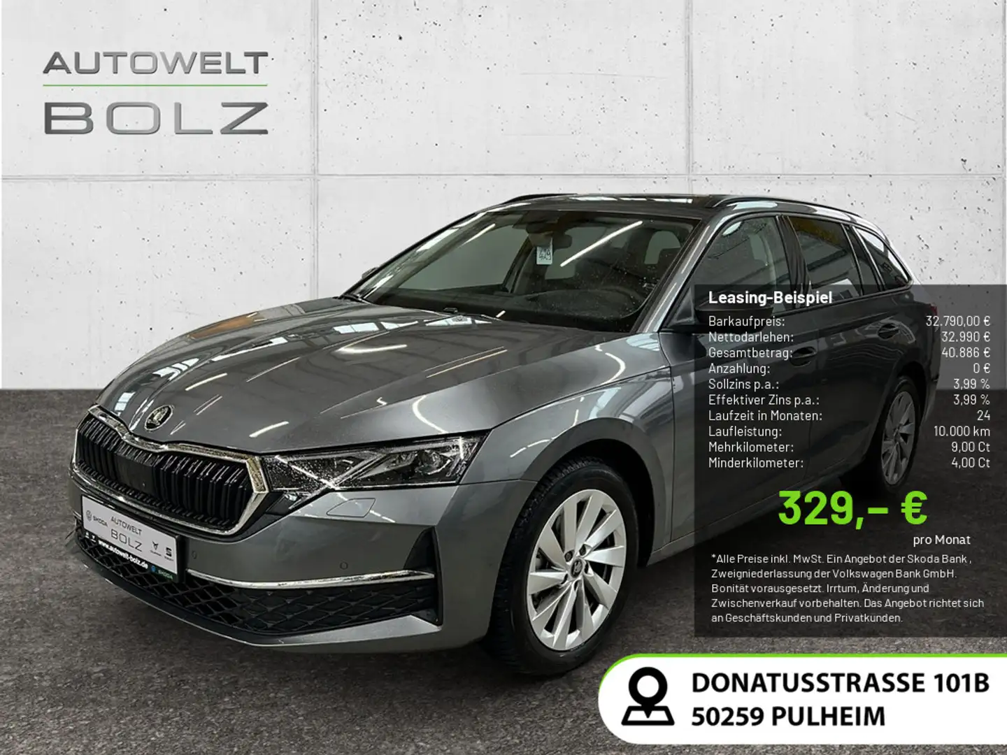 Skoda Octavia 2.0 TDI Selection AHK HUD LED 360° Grau - 1