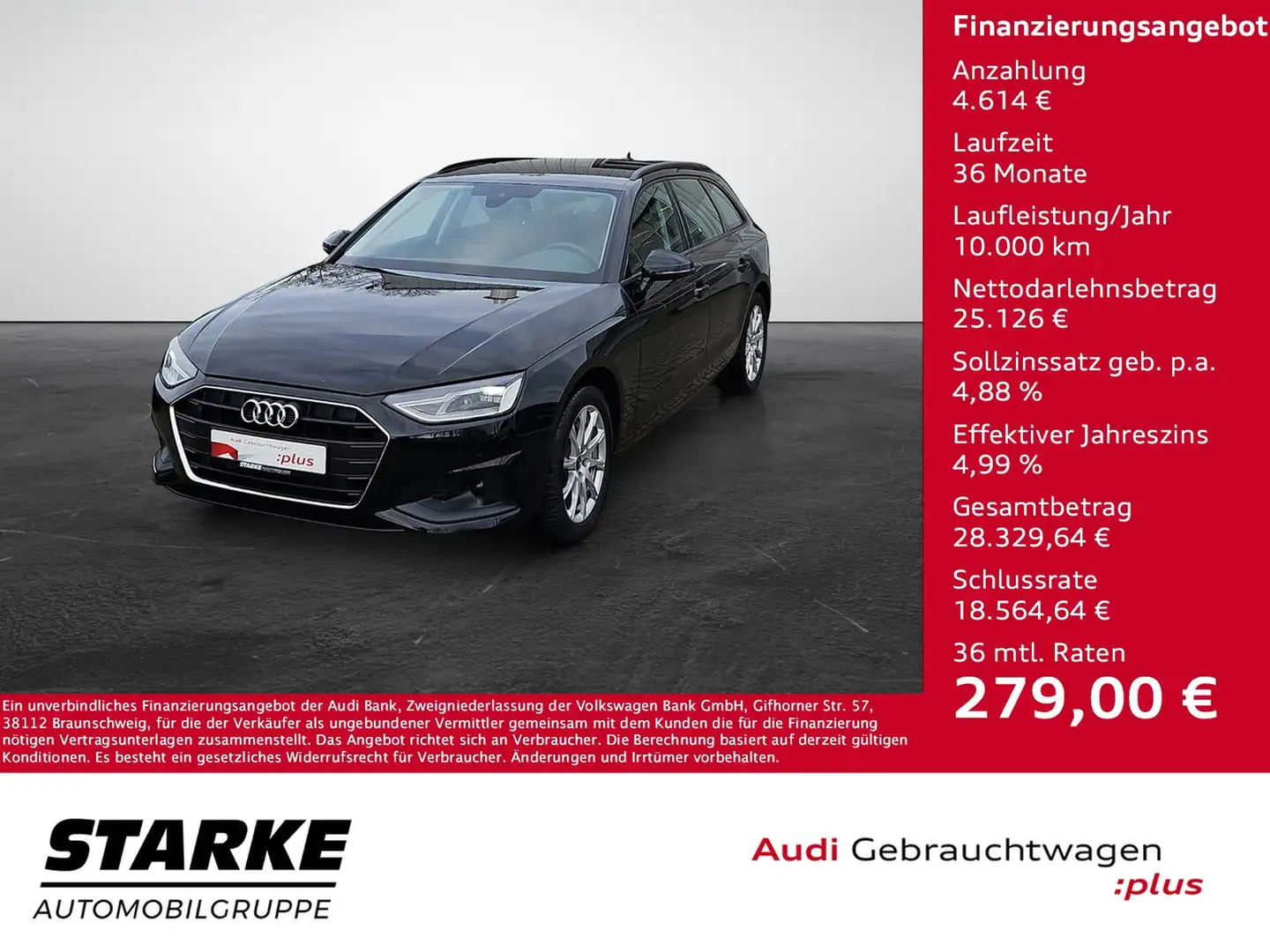 Audi A4 Avant 40 TDI S tronic NaviPlus AHK ASI SHZ Kame... Schwarz - 1