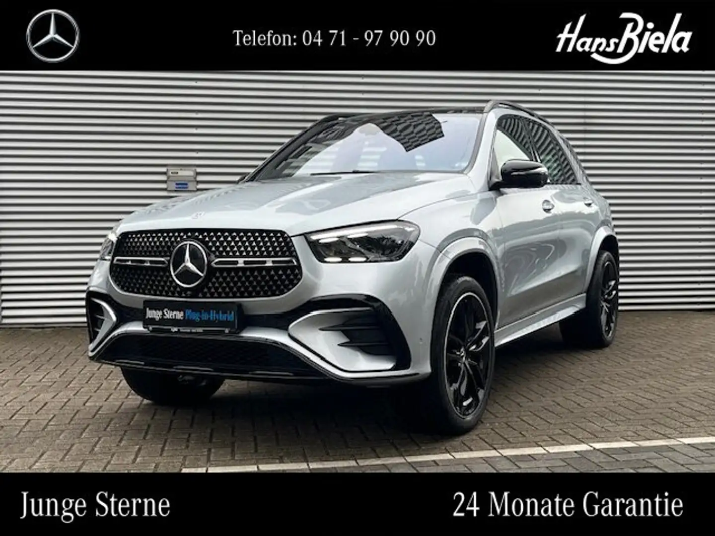 Mercedes-Benz GLE 350 GLE 350 de 4M AMGPrem+/22"/Night/Pano/Multi/360° Zilver - 1