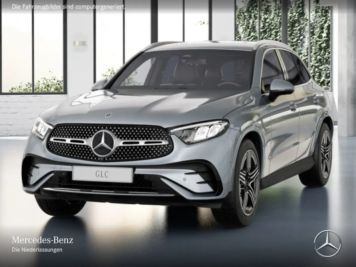 Mercedes-Benz GLC 200 4M AMG+360+AHK+LED+TOTW+KEYLESS+9G Plateado - 2