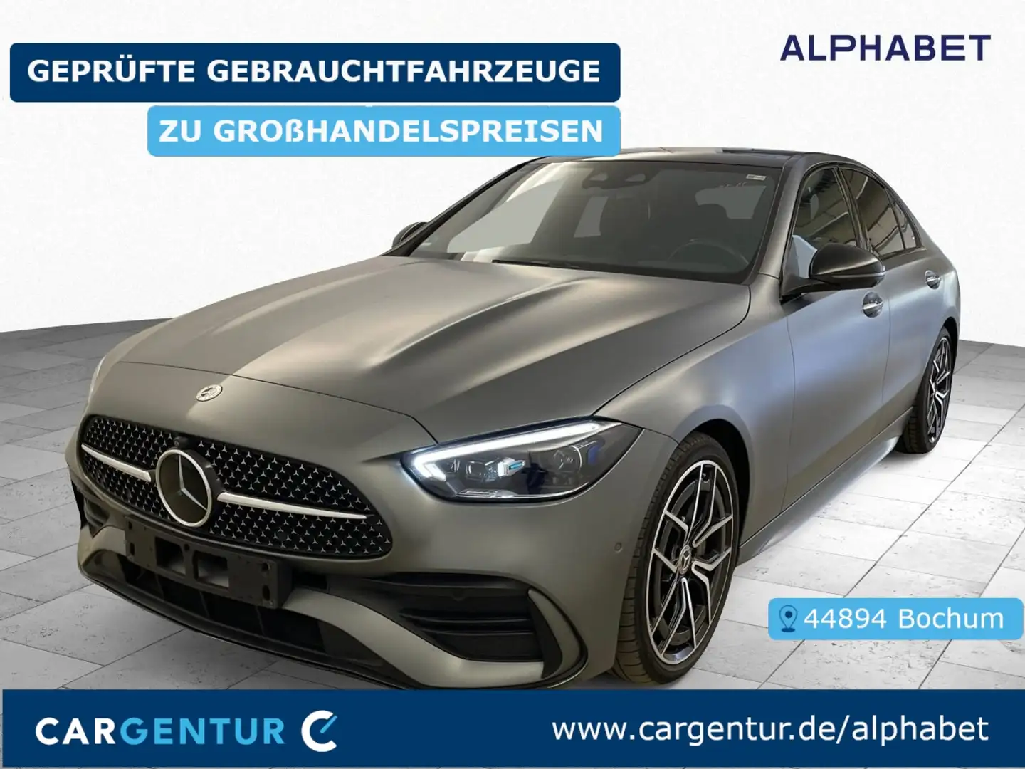 Mercedes-Benz C 220 d AMG Line 360° Pano S-Dach SpoSi StHz ACC Gris - 1