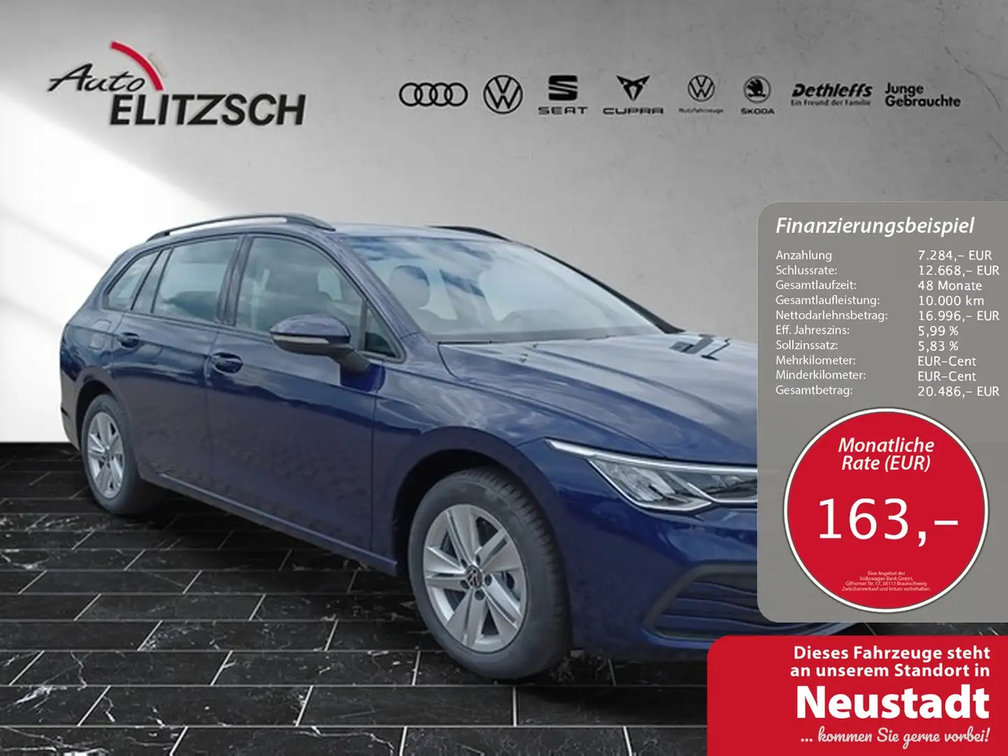 Volkswagen Golf VIII Variant TSI LED Navi AID ACC PDC SH LM Blau - 1