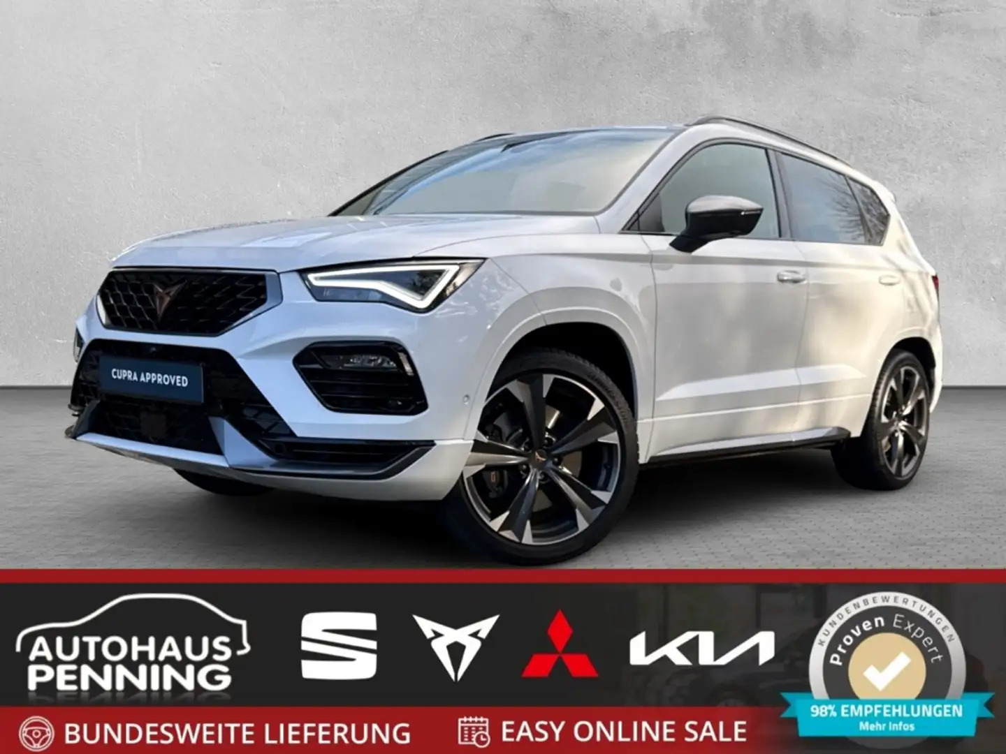 CUPRA Ateca 2.0 TSI 4Drive DSG AHK ACC LED 360° KAMERA FULL LI Weiß - 1