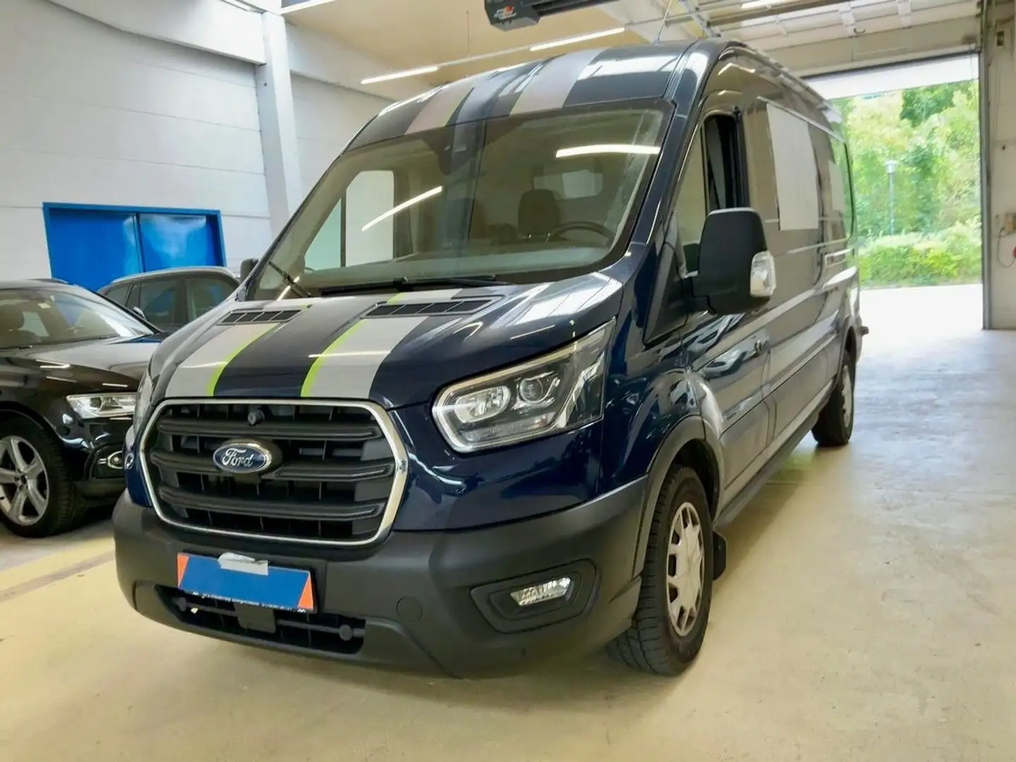 Ford Transit 2.0 D L3H2 3,5t AUTOMATIK AHK KLIMA CAM Blau - 2