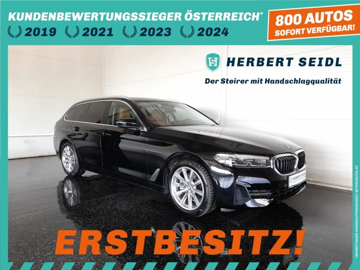 BMW 520 d TOURING 4x4 Aut. *VOLL LED / 18 ZOLL / NAVI / KAMERA / VOLLLEDER / E-KLAPPE / HIFI-SOUND-SYSTEM* Schwarz - 1