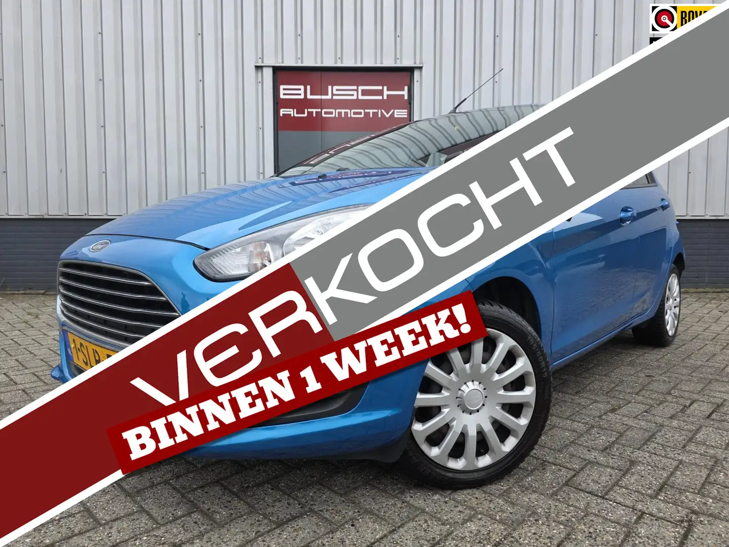 Ford Fiesta 1.0 5 deurs Style | LAGE KM STAND | AIRCO | Blauw - 1