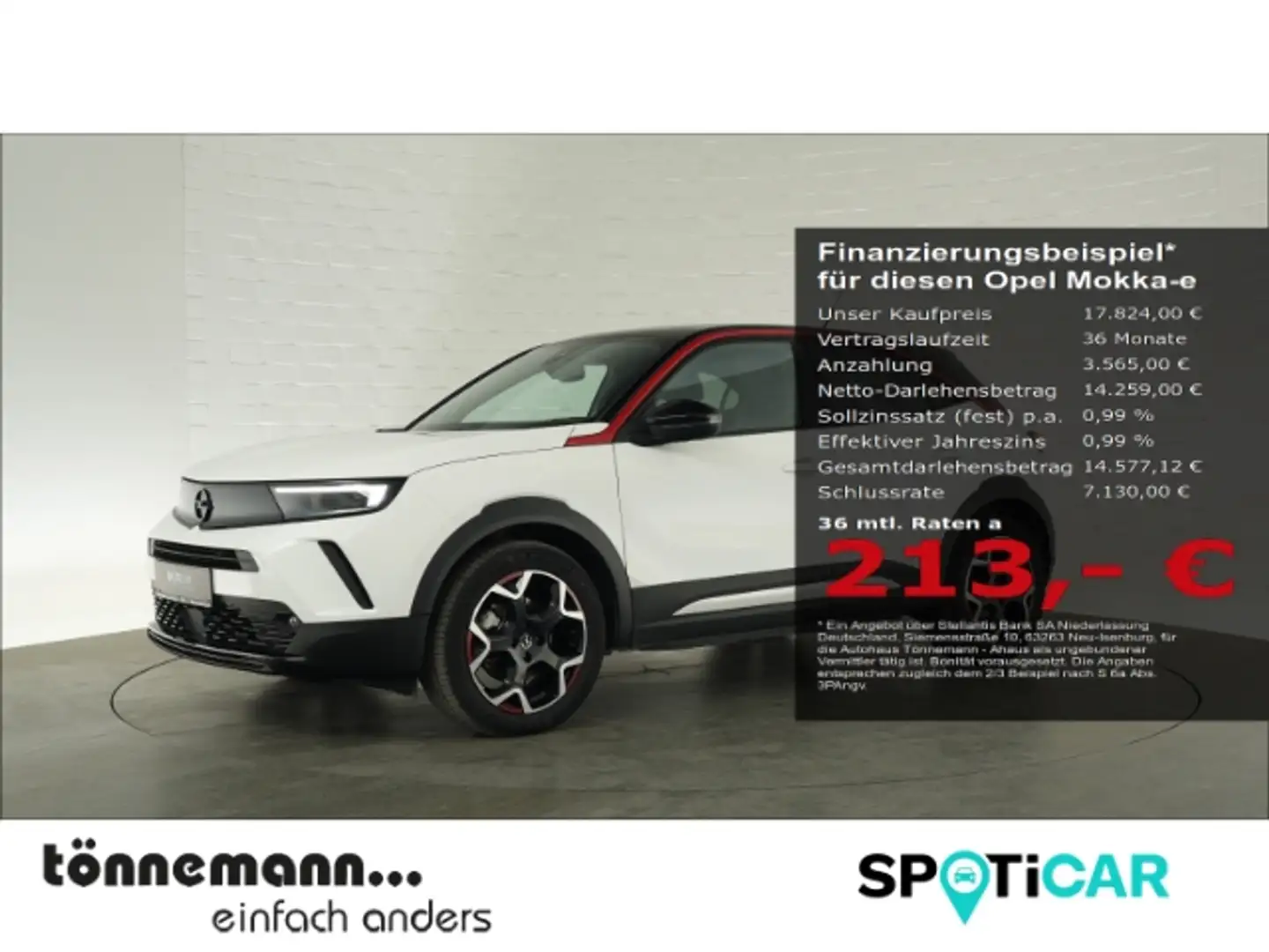 Opel Mokka-E B GS LINE 50kWh AT+LED+SITZHEIZUNG+KEYLESS+PARKPIL Weiß - 1