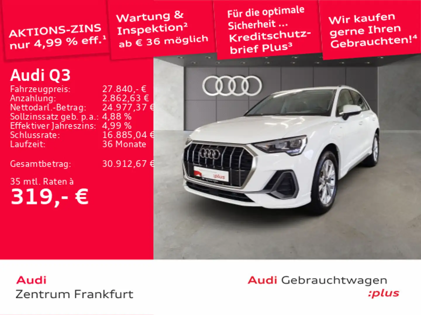 Audi Q3 45 TFSI e S tronic S line LED DAB PDC Tempoma Weiß - 1