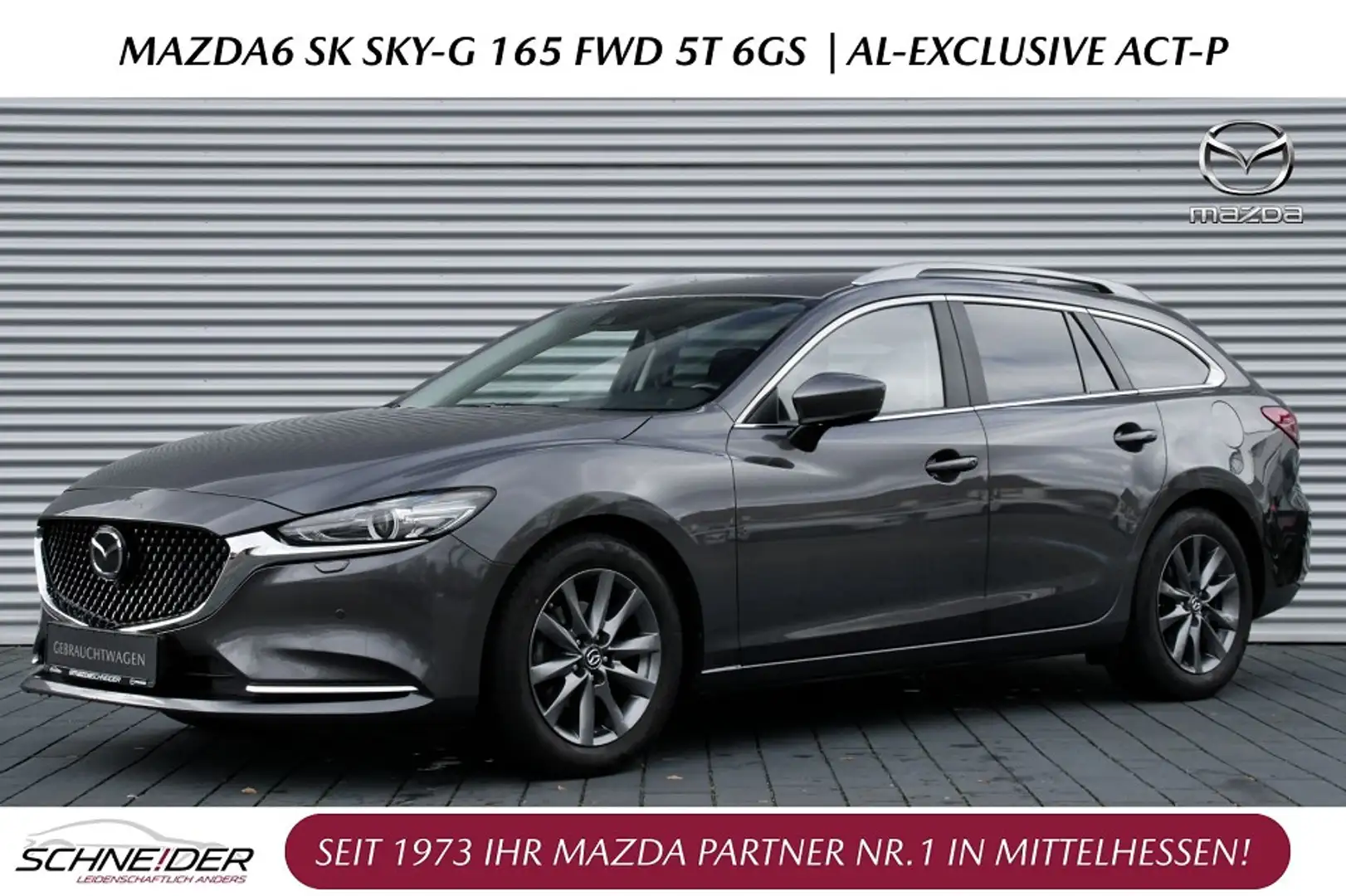 Mazda 6 Kombi SKY-G 165 Exclusive Line+i-Activesense+AHK Gris - 1