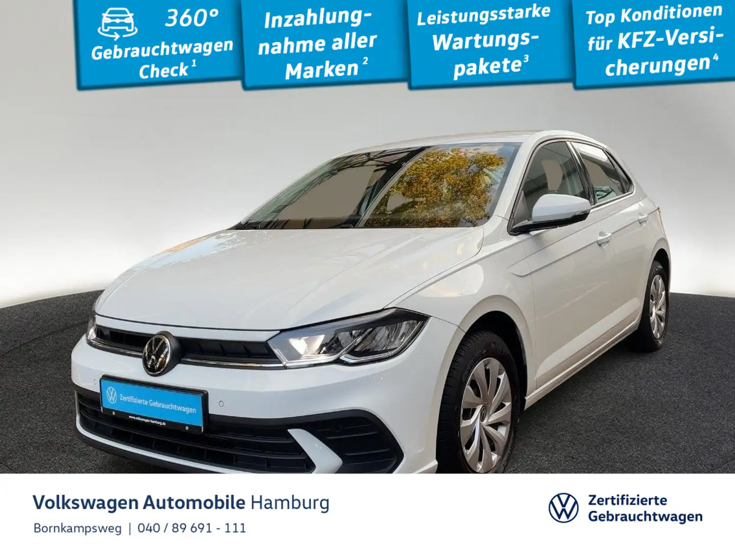 Volkswagen Polo 1.0 Life Sitzhzg Klima Radio DAB+ Weiß - 1