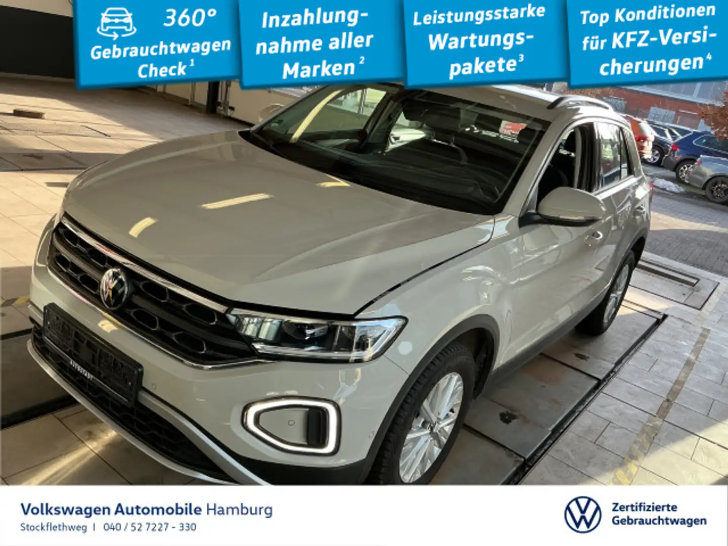 Volkswagen T-Roc 1.0 TSI Life ACC Navi Kamera CarPlay LED Grau - 1