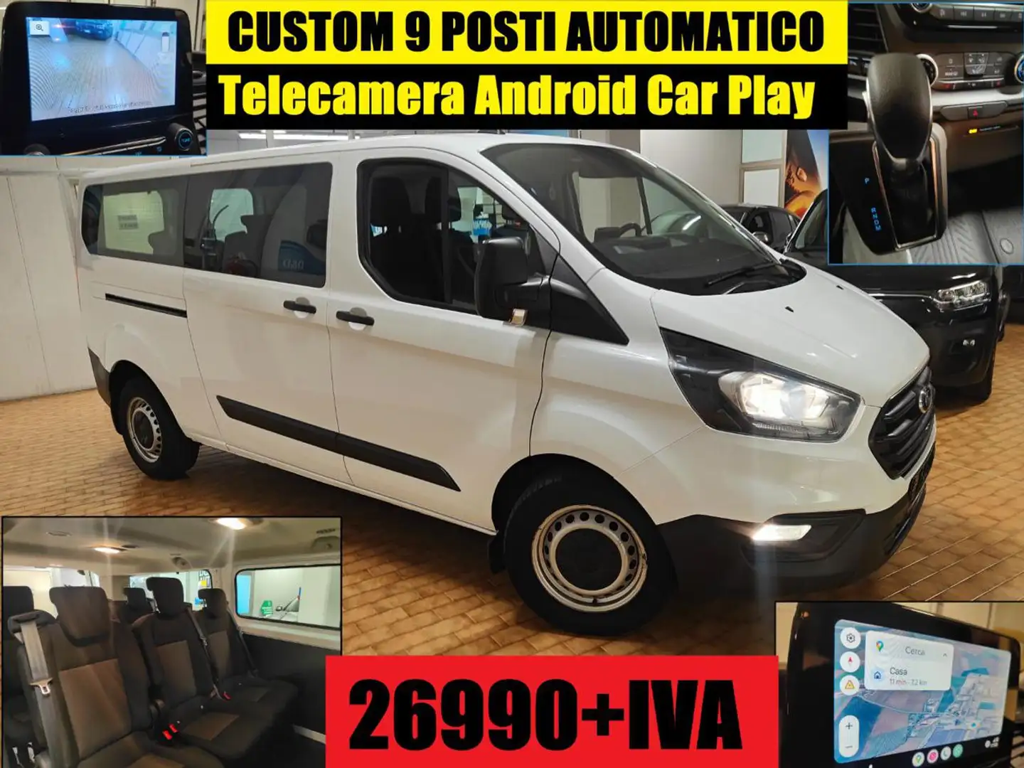 Ford Transit Custom 320 AUTOMATICO 9 POSTI 2021 CAMERA Bianco - 1