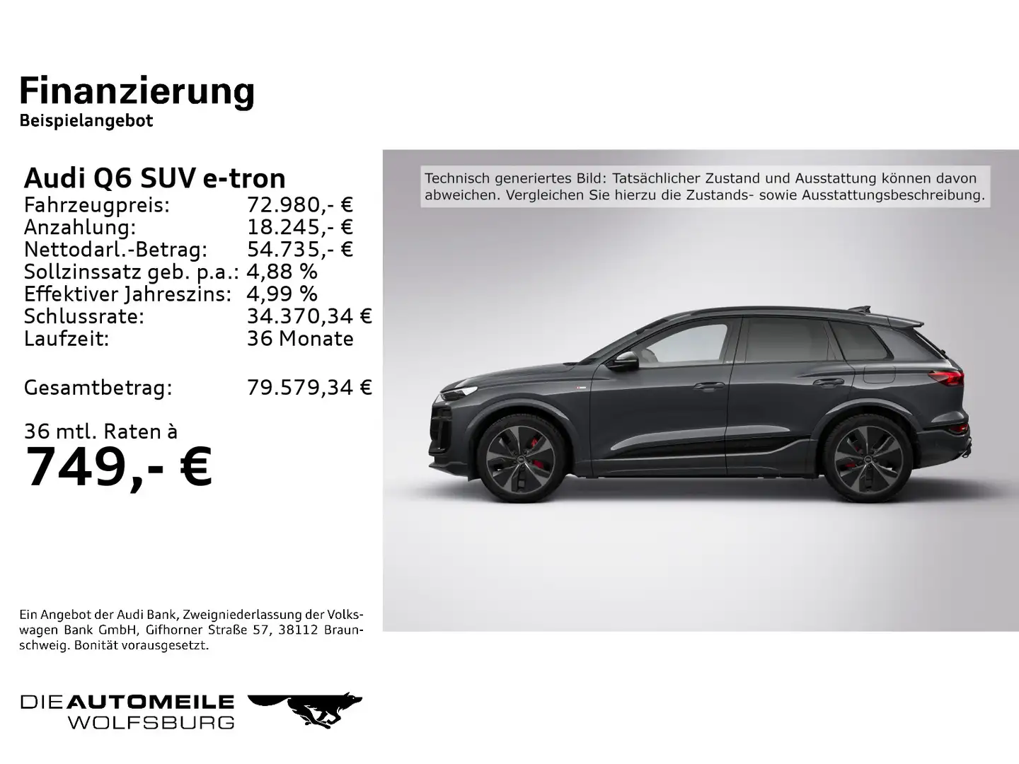 Audi Q6 e-tron quattro edition one grey Matrix/Luft/B Grau - 2