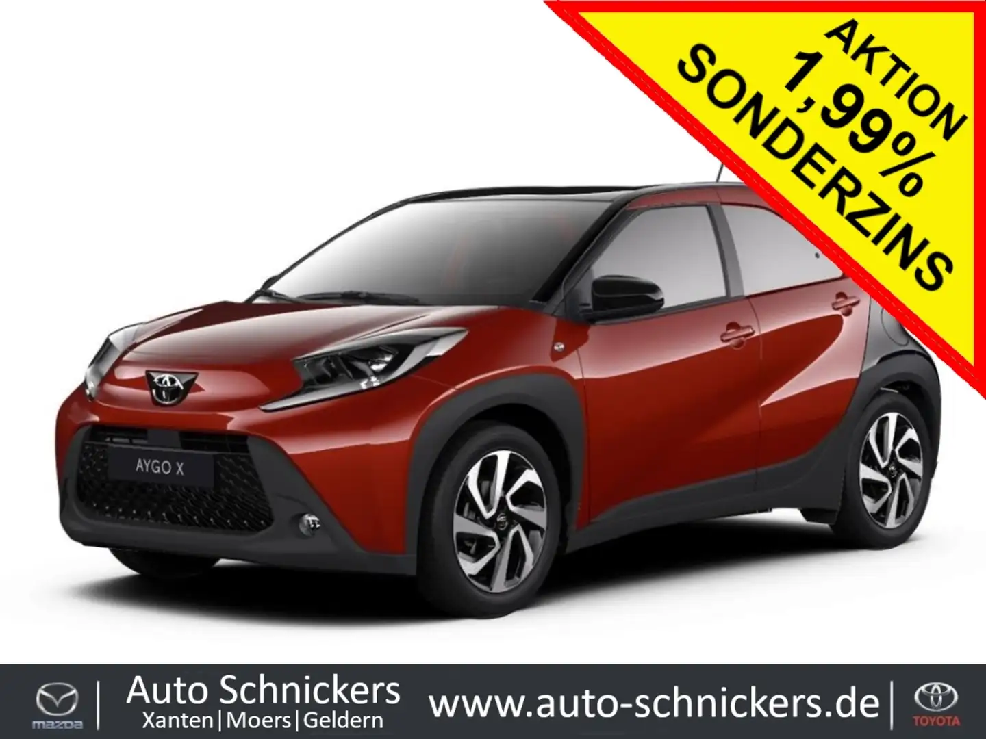 Toyota Aygo X TEAM-D+CPLAY+MODEL2024+SONDERAKTION+SOFORT Rot - 1