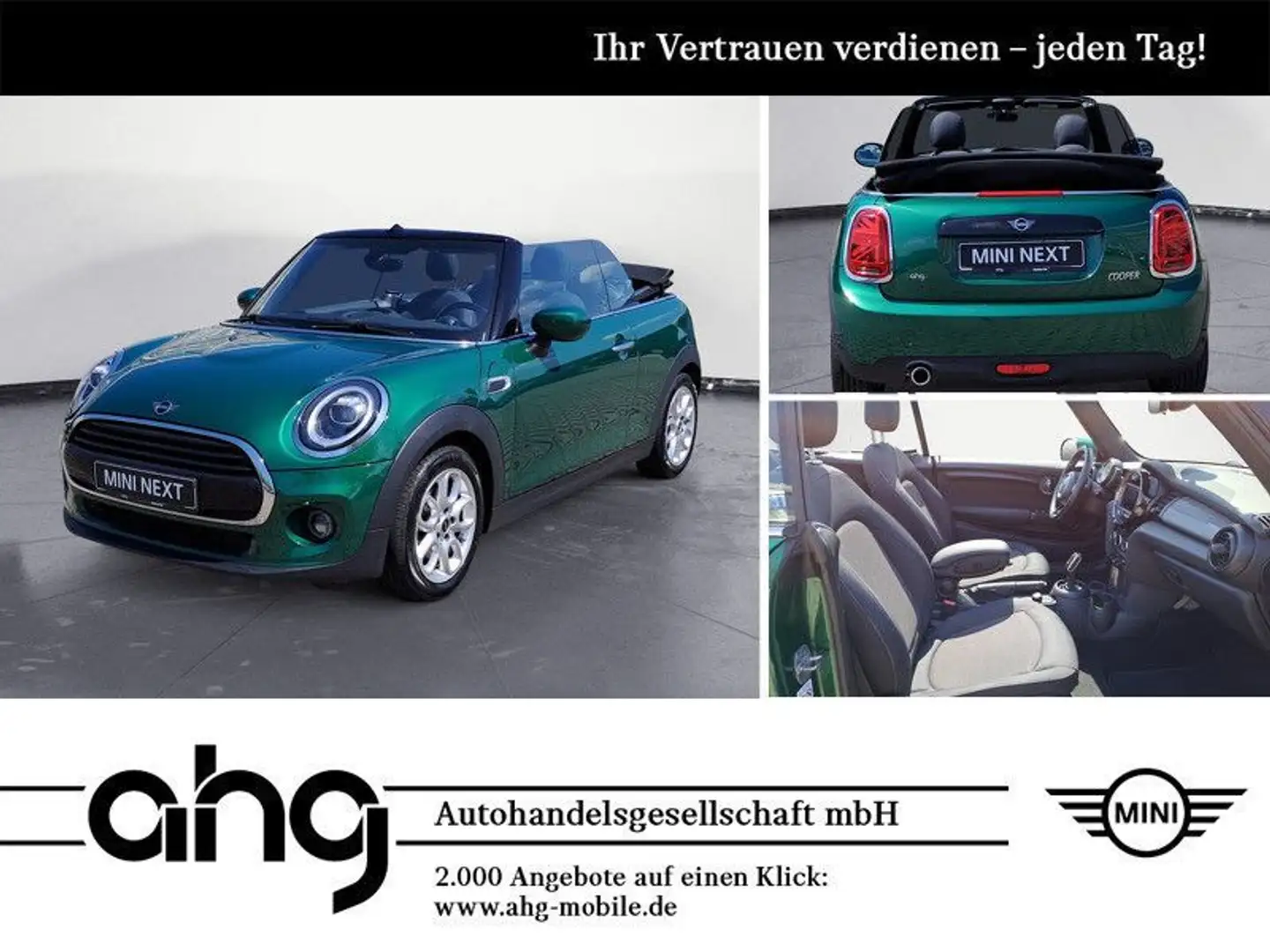 MINI Cooper Cabrio Klimaaut. PDC Sitzhzg. Vorn ISOFIX Grün - 1