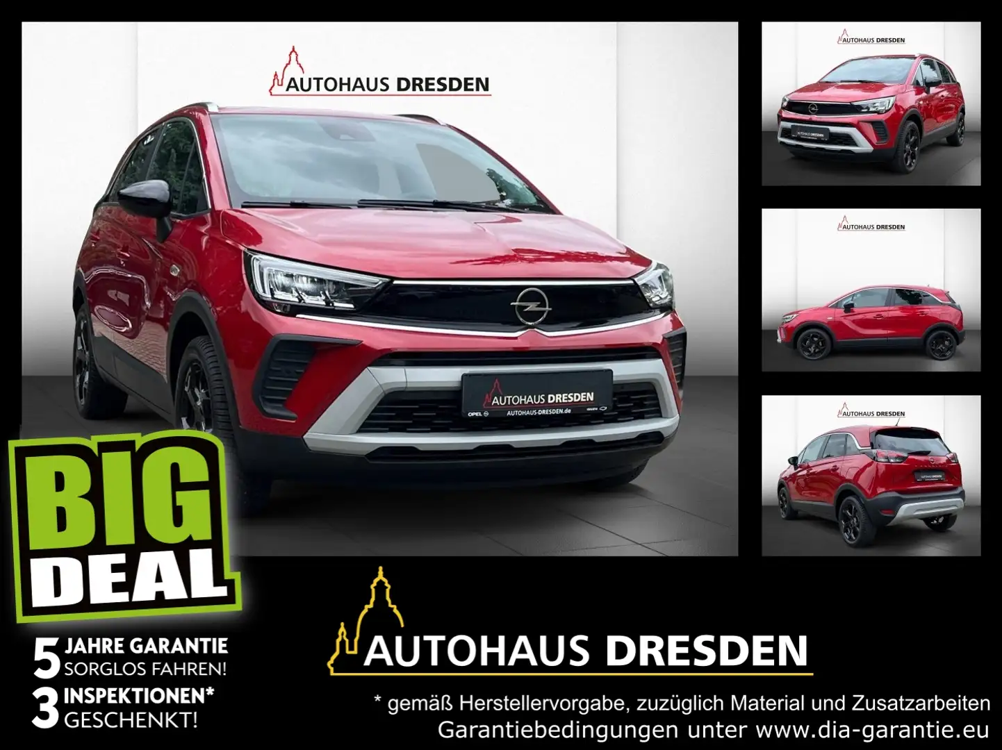 Opel Crossland 1.2 Turbo Elegance FLA SpurH LM KAM Rosso - 1