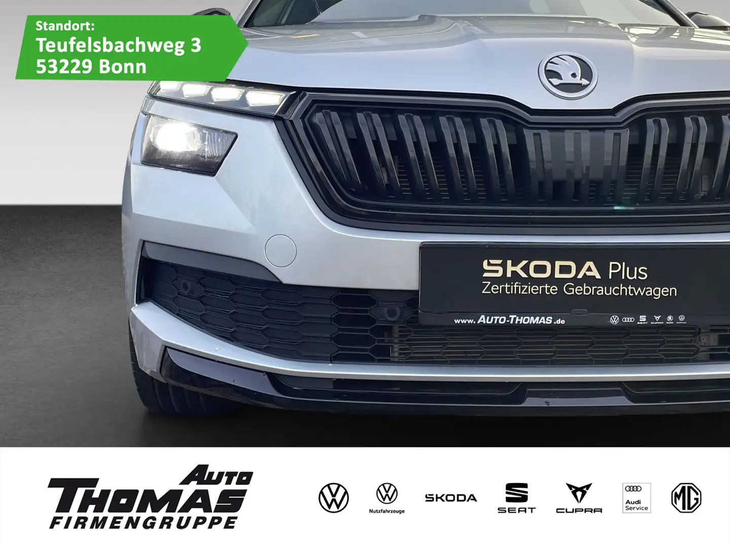 Skoda Kamiq Monte Carlo 1.5 TSI DSG LED PANO NAVI AHK Silber - 1