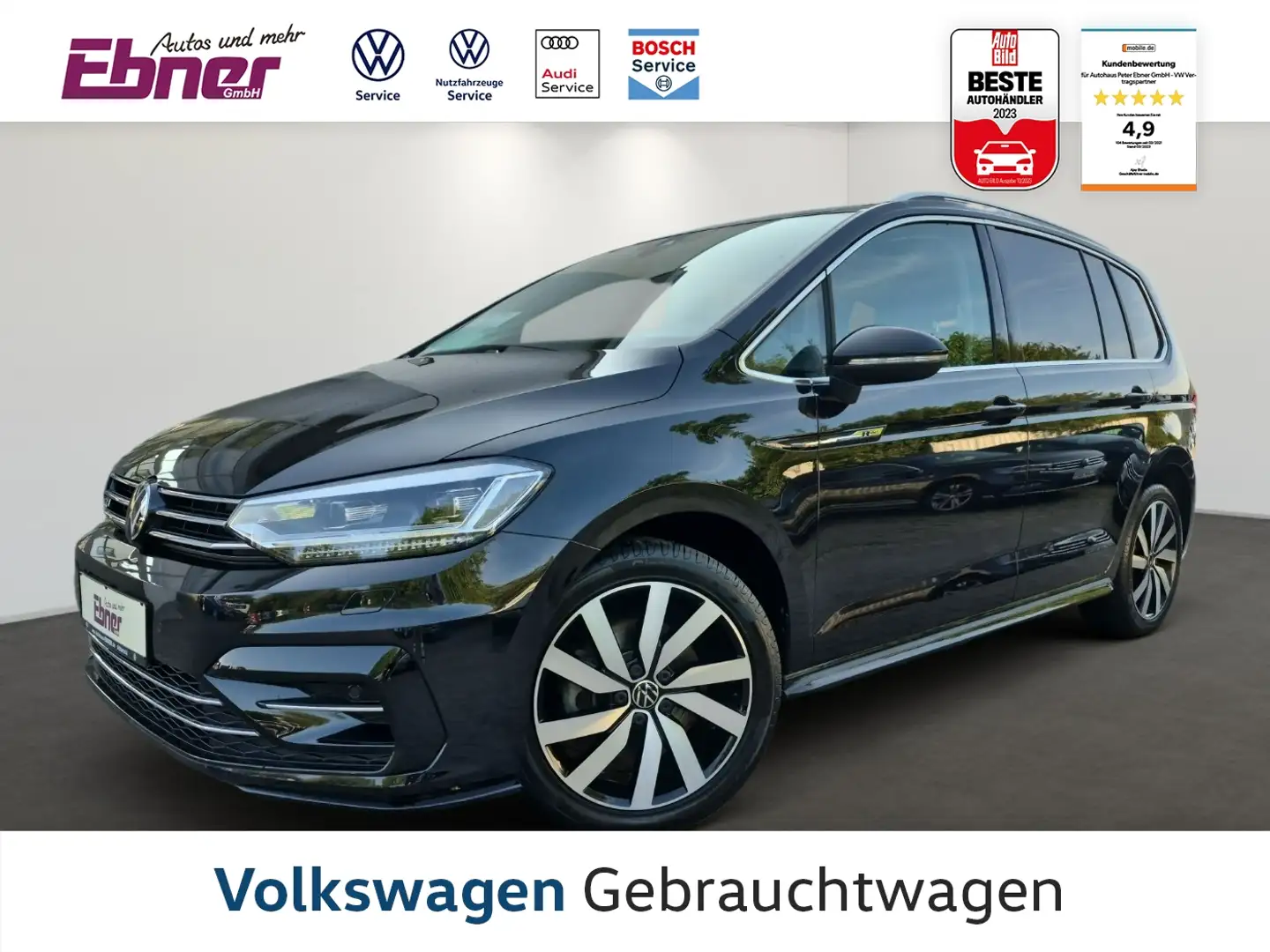Volkswagen Touran R-LINE 1.5TSI DSG 7SITZE AHK+KAMERA+ACC+el.KLAPPE+ Schwarz - 1