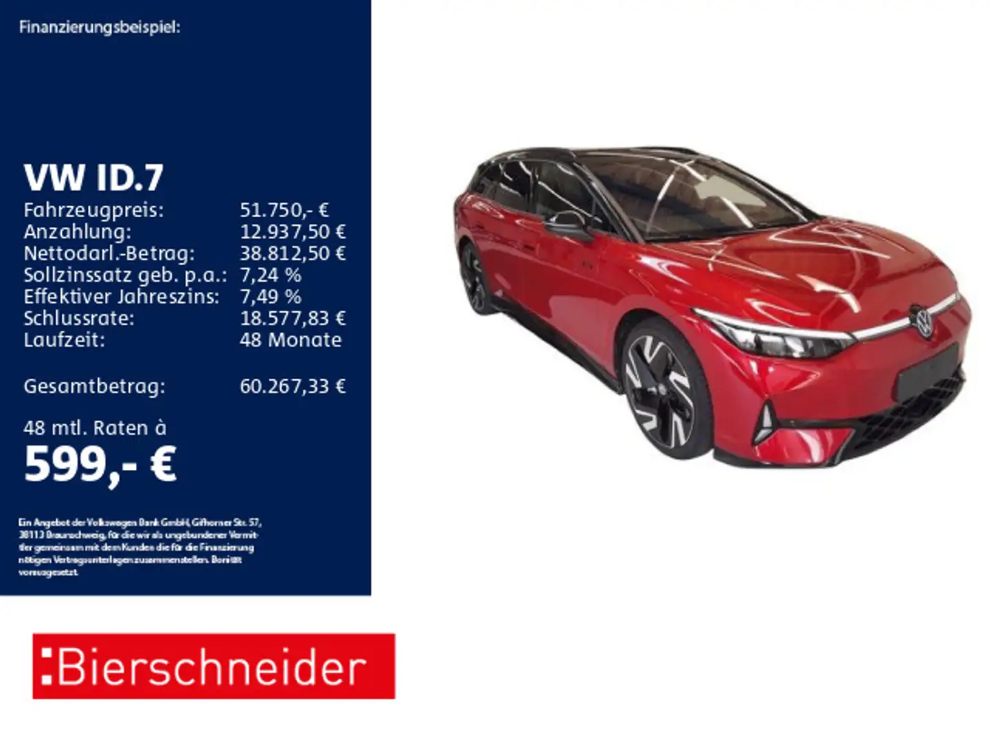 Volkswagen ID.7 Tourer GTX AHK HuD AREA-VIEW 21 Rot - 1
