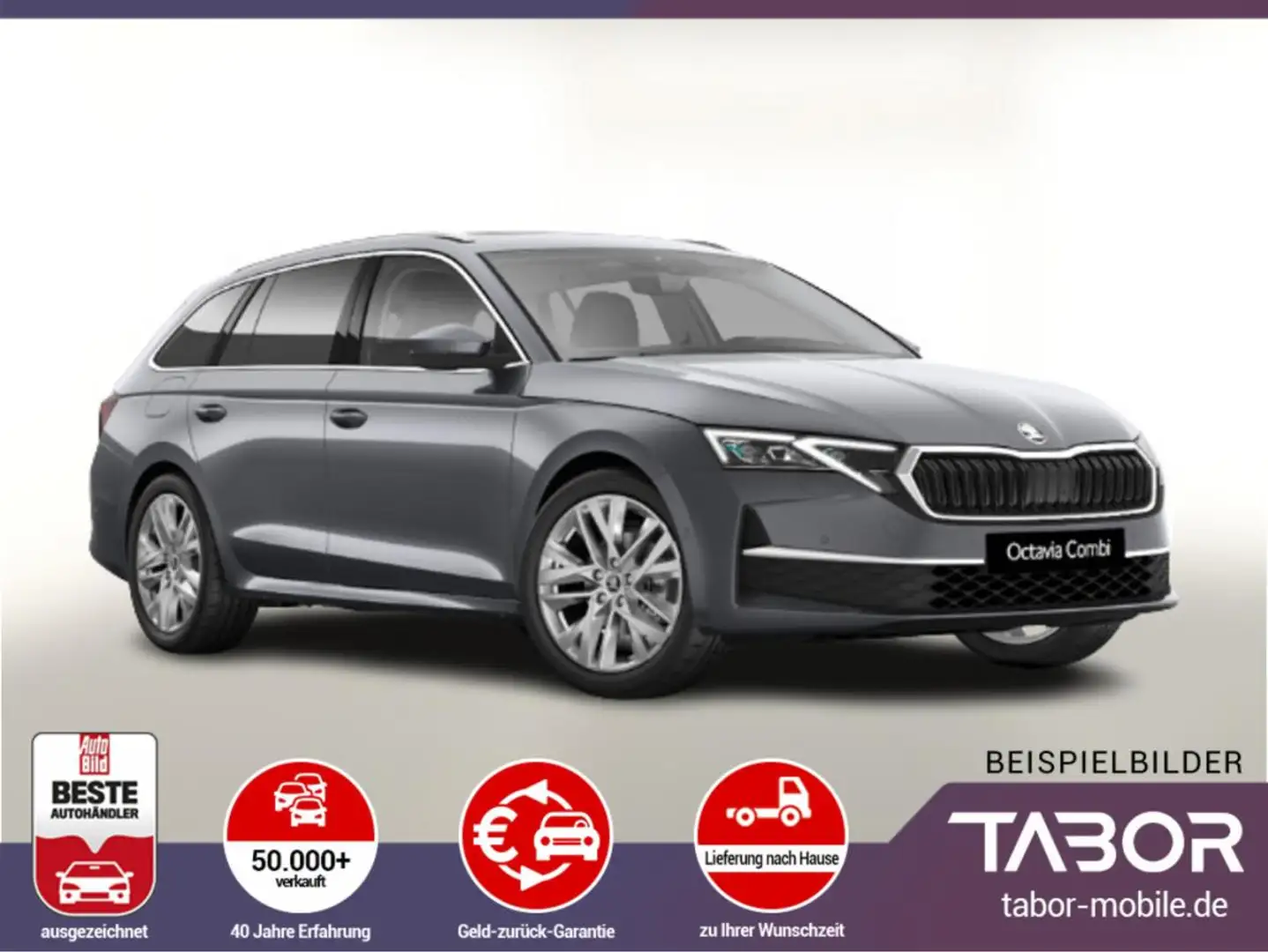 Skoda Octavia Combi eTSI DSG Selec FL Pano Leder HUD Grau - 1