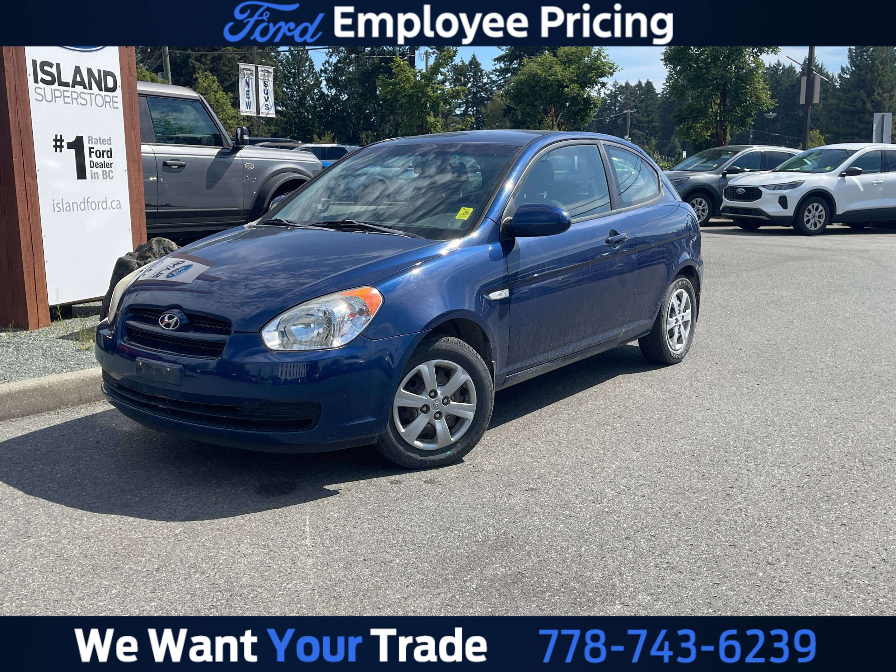 Blue 2008 Hyundai Accent Hatchback  Manual